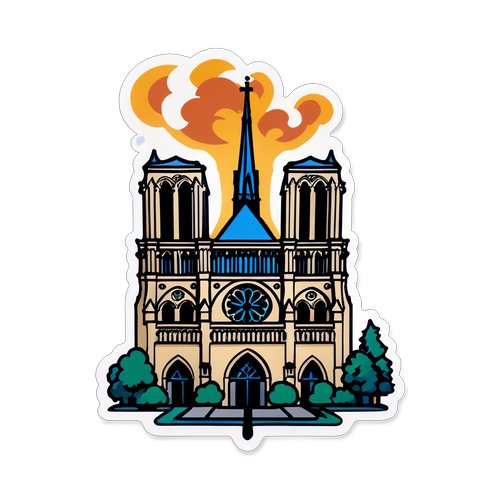 Notre Dame-klistermärke med enchantments