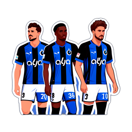 สติกเกอร์ผู้เล่นอะตาลันต้าในเสื้อประวัติศาสตร์