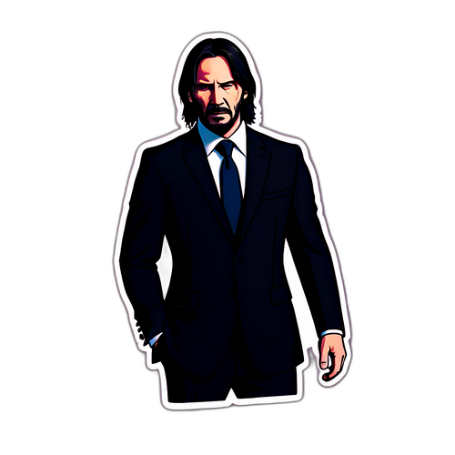 Μινιμαλιστικό Αυτοκόλλητο του John Wick