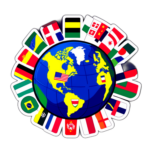 Sticker ya Kusaidia Udugu wa Kimataifa Katika Soka