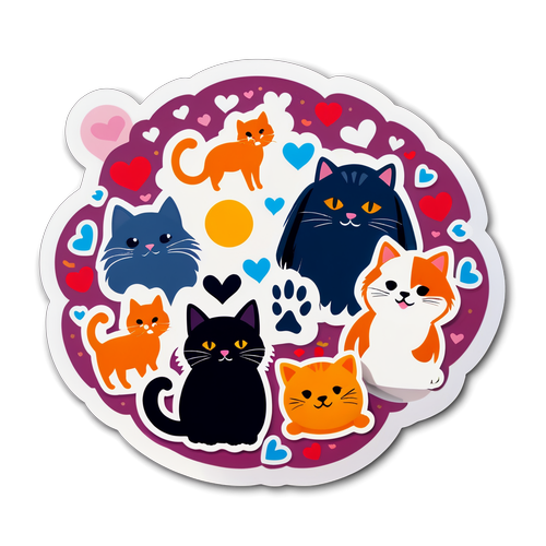 Kediler ve Köpekler için Sevgiyi Simgeleyen Sticker
