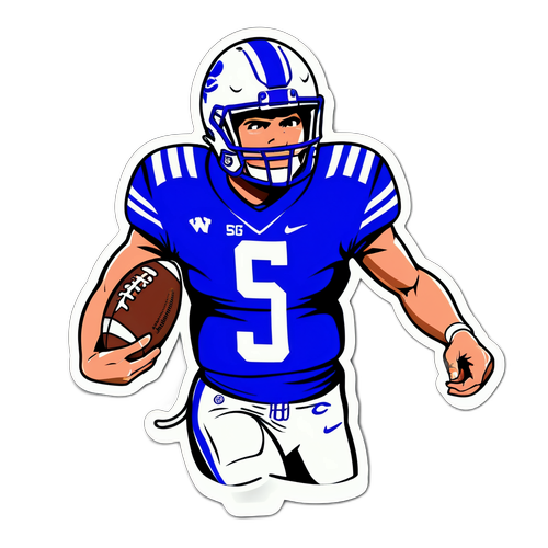 Chic Football Sticker Featuring Alec Pierce