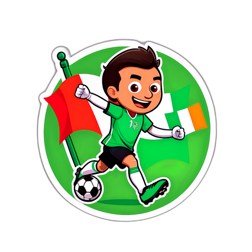 מדבקת ספורט חיננית: אירלנד נגד פורטוגל