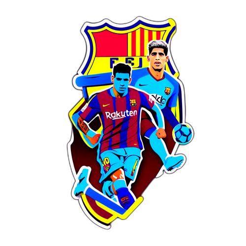 Design de um jogador de futebol estilizado representando João Cancelo com o novo uniforme do Barcelona