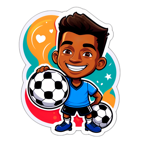 Adesivo Carismático de Bruno Rodrigues com Bola de Futebol