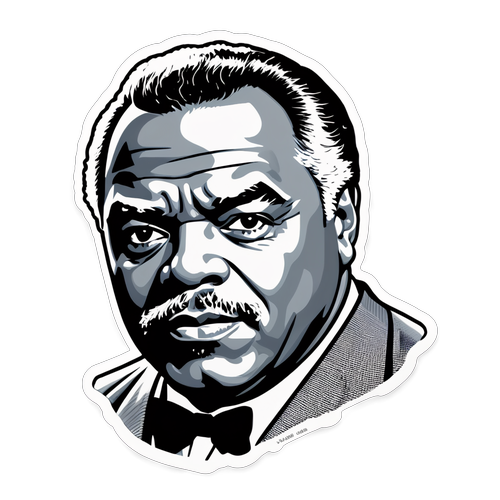 Opdag James Earl Jones: Stemmen Bag Generationen i En Klassisk Portræt Sticker!