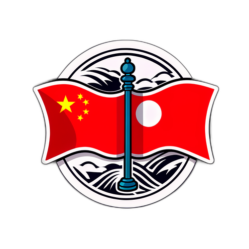 中日外交交流祝福贴纸