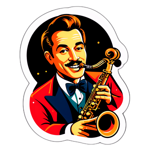 Egy klasszikus zenész retro stílusban, jazzy módon