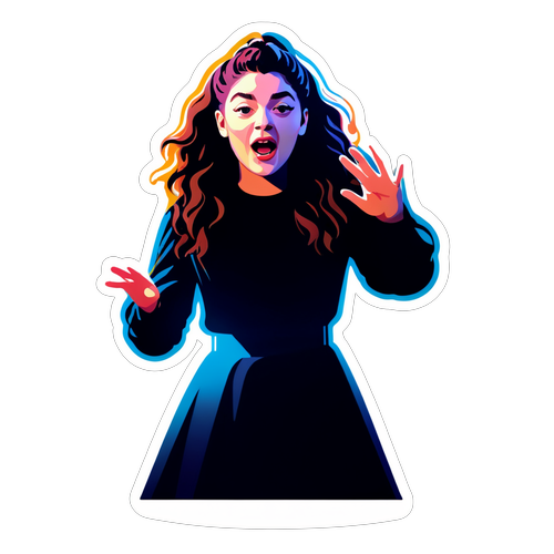 Minimalist na Sticker ni Lorde sa Entablado