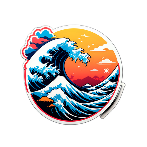 波のデジタルアート