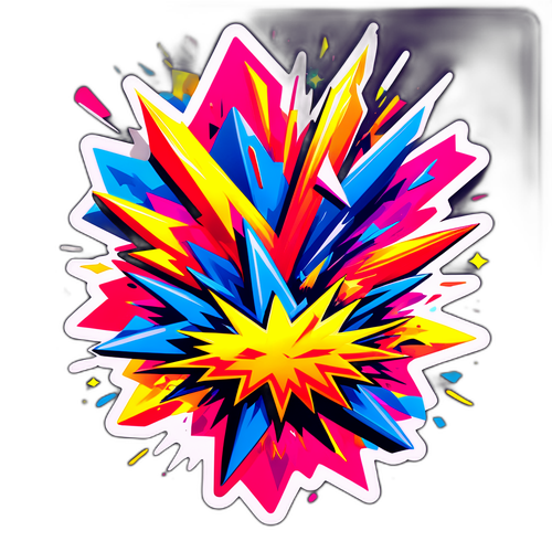 פיצוץ צבעוני שמסמל 'בית דינמיט'