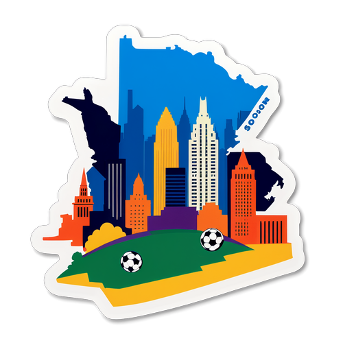 Soccer Showdown: Austin Skyline Meets Minnesota Outline
