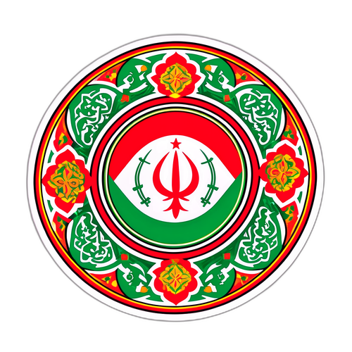 מדבקה תוססת המייצגת את איראן