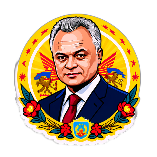Autocolant artistic cu Vladimir Plahotniuc