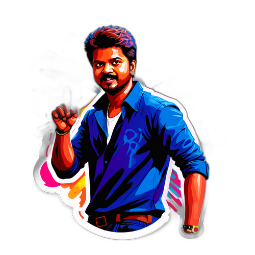 Sticker Meriah Meraikan Thalapathy Vijay