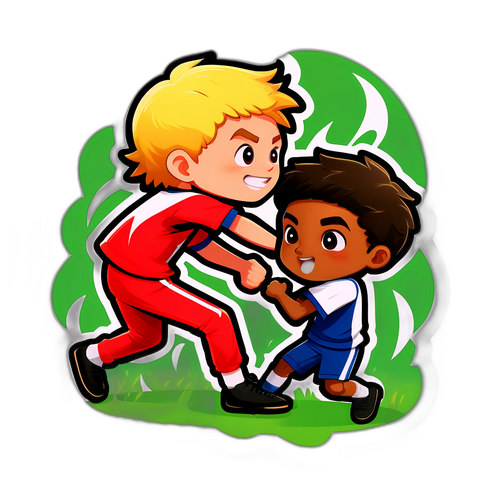 การต่อสู้ระหว่างเด็กหนุ่มกับทีมตรงข้าม