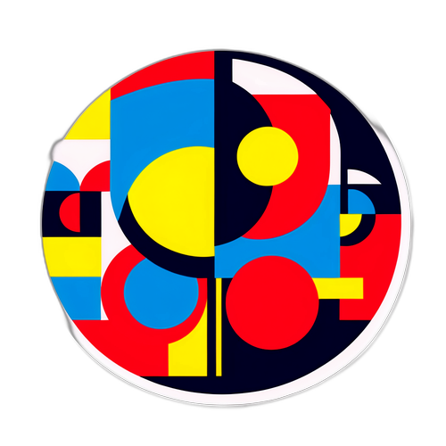 Bauhaus-gala inspirerad klistermärke