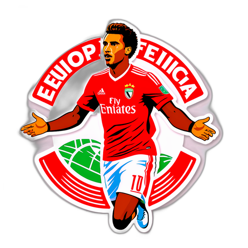 Sticker cầu thủ Benfica thể hiện sự tự tin trong UEFA Europa League
