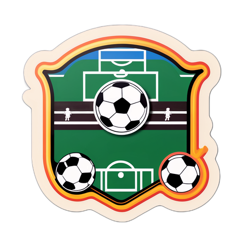 Παλαιά στυλ αυτοκόλλητο με 'Το Ποδόσφαιρο Είναι Ζωή'