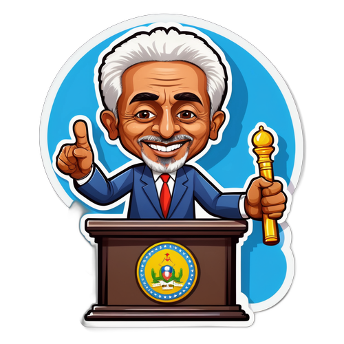 Caricatura divertida de Abal Medina