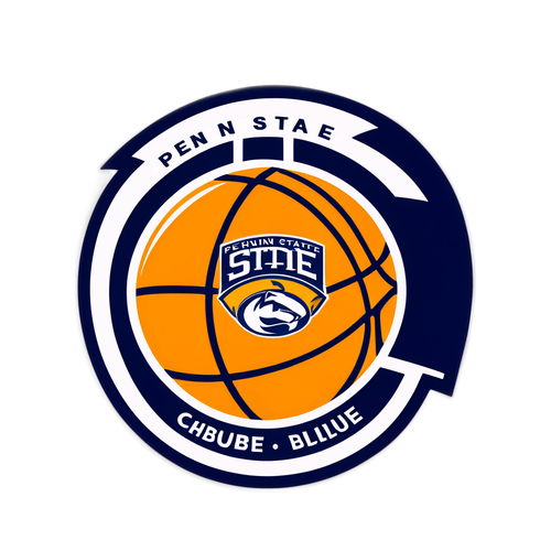 BOLD PENN STATE BASKETBALL STICKER