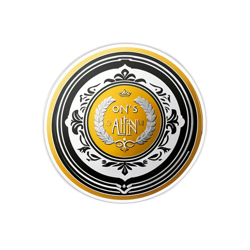 Şık Altın ve Gümüş Para Tasarımı Sticker