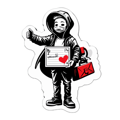 Kreatives Banksy-inspiriertes Design mit gehe Nachricht