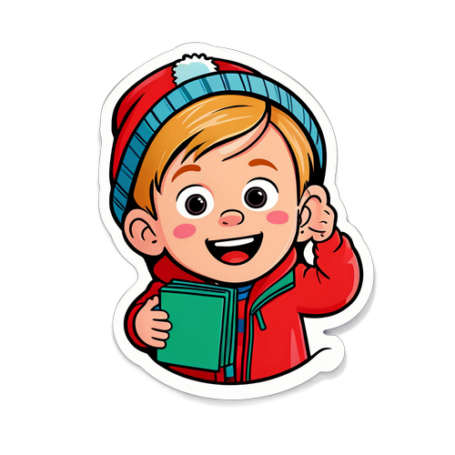 Vidám rajz Kevin McCallister karakteréről, különböző gyermeki trükkökkel