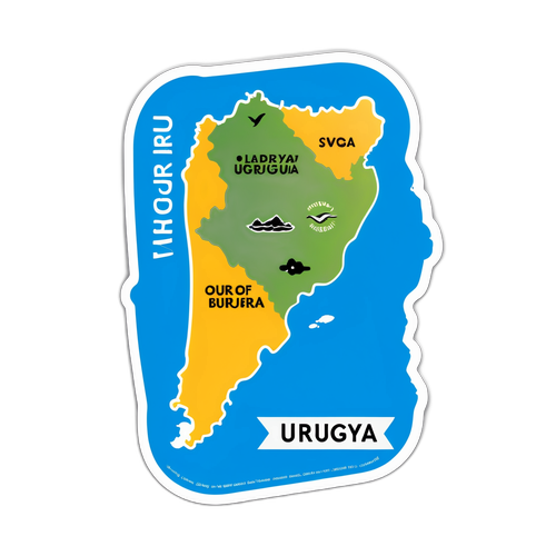 Karta över Uruguay