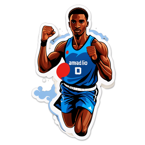 Amad Diallo - Bestämd och Hårt Arbete Sticker