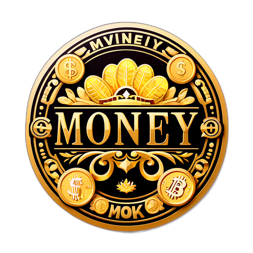 Diseño de sticker con la palabra "Money"