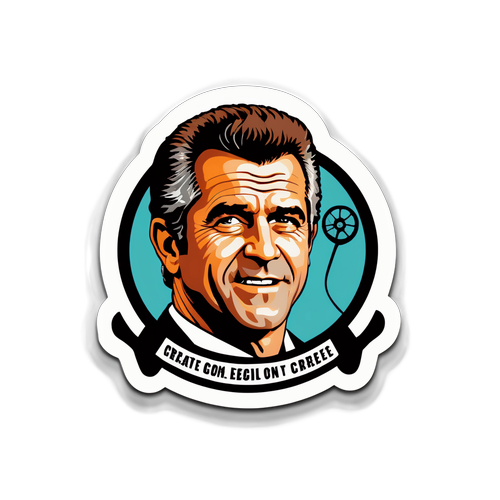 Edgy nálepka Mel Gibson