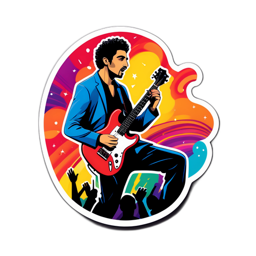 ייצוג אומנותי של אדי זריפי מופיע על במה