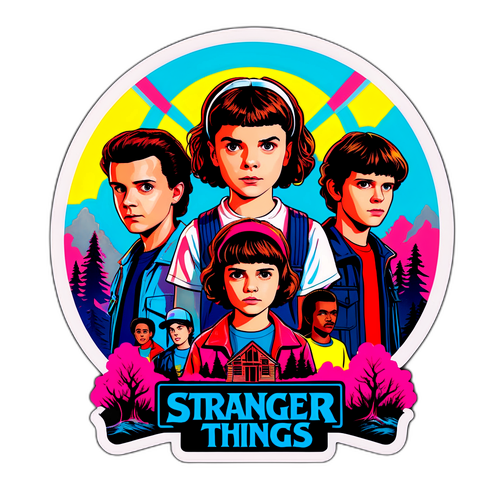 Дизайн, вдохновленный главными героями 9-й серии 5-го сезона «Странных дел», в ретро-80-х стиле