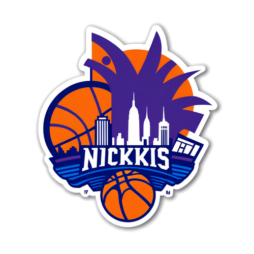 Moderno at Minimalistang Sticker ng New York Knicks