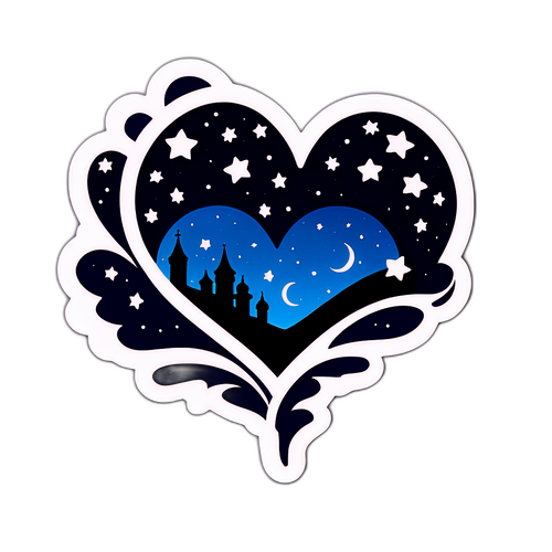 Cuore Notturno con Stelle