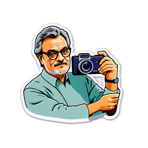 Sticker van Oliviero Toscani met camera