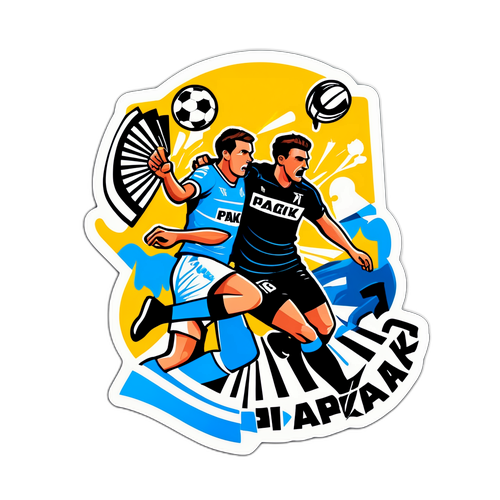 Aufregende Spielsituation zwischen Rijeka und PAOK