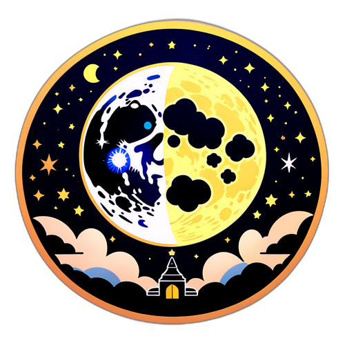 Sticker de Luna Llena Mística