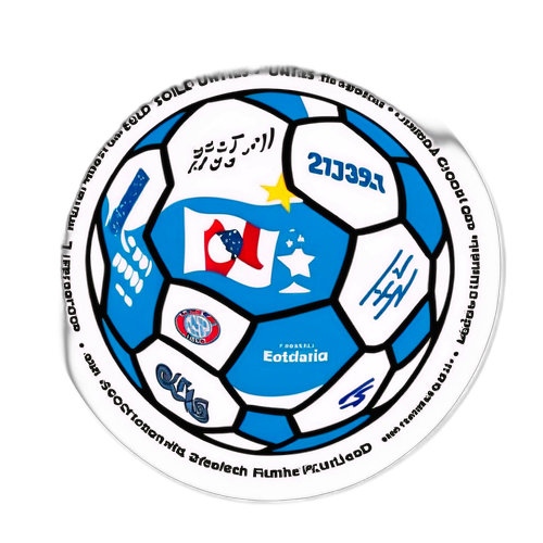 Un autocolant cu minge de fotbal