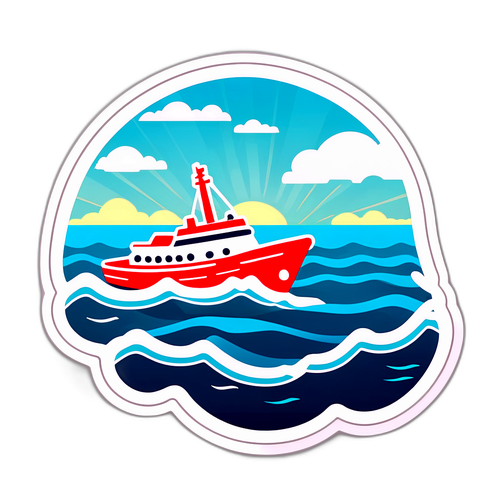 Chiếc thuyền trên biển