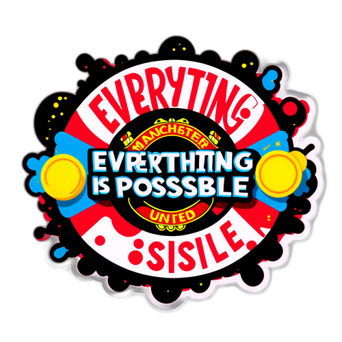 Motywacyjny naklejka 'Wszystko jest możliwe'