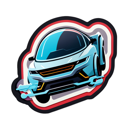 未来的な車両のステッカー