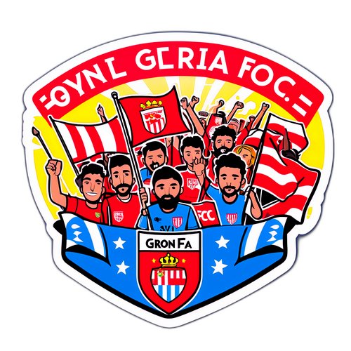 Stiker Gaya Seni Jalanan Girona FC vs Espanyol