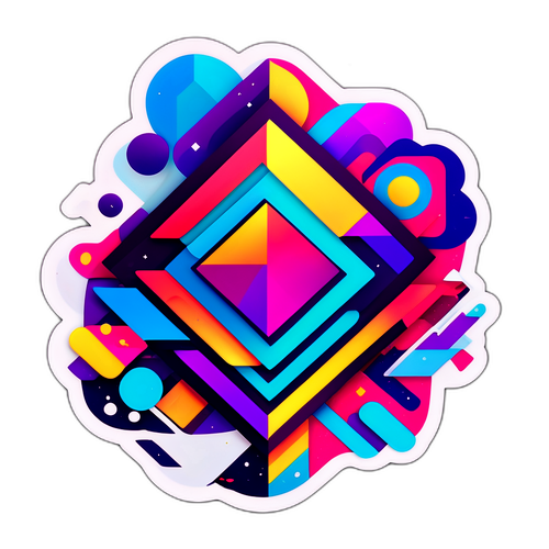 현대적인 메타 디자인 스티커