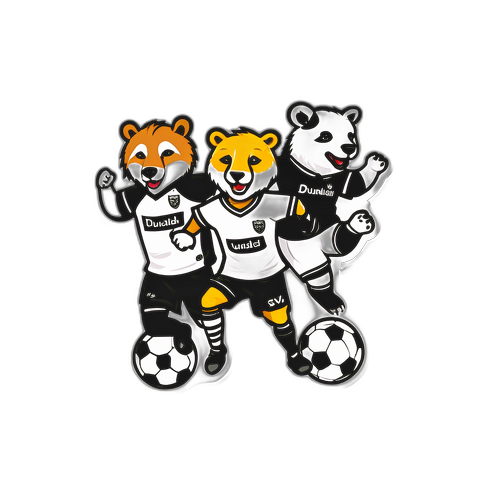 Sticker ya Wanyama Wakicheza Soka