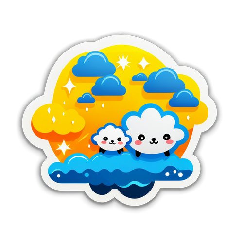 可愛動物天氣圖標
