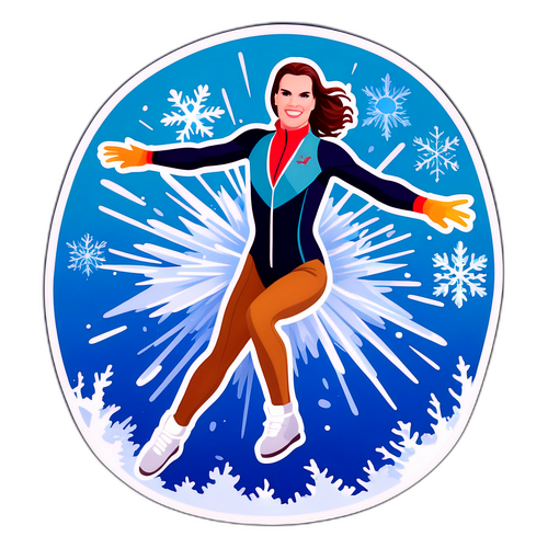 Aufkleber von Katarina Witt in ihrer berühmtesten Routine