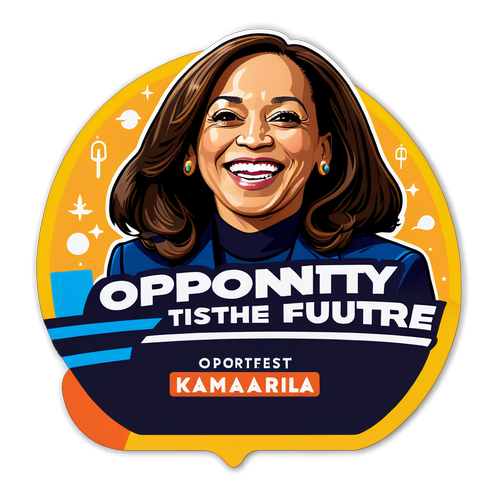 Inspirerende sticker van Kamala Harris