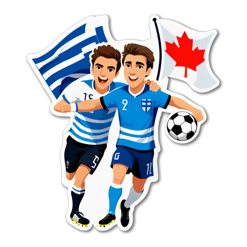 Exciting Victory Sticker: Greece Triumphs Over Canada in an Epic Soccer Showdown!